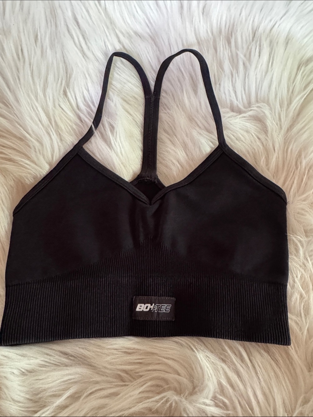Women's Black BO&TEE Sports Bra - XS